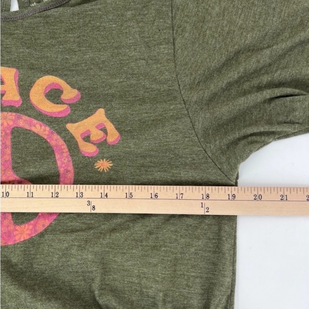 NATURAL LIFE Olive Jumpsuit with Peace Graphic - Picture 4 of 5